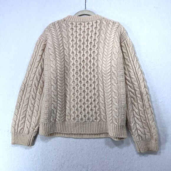 L.L. Bean Cream Cable Knit Sweater - Picture 2 of 11